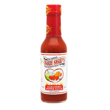 Marie Sharps Hot Habanero Pepper Sauce, 10 oz - Authentic Belizean Hot Sauce with Fresh Red Habanero Peppers (Pack of 2)