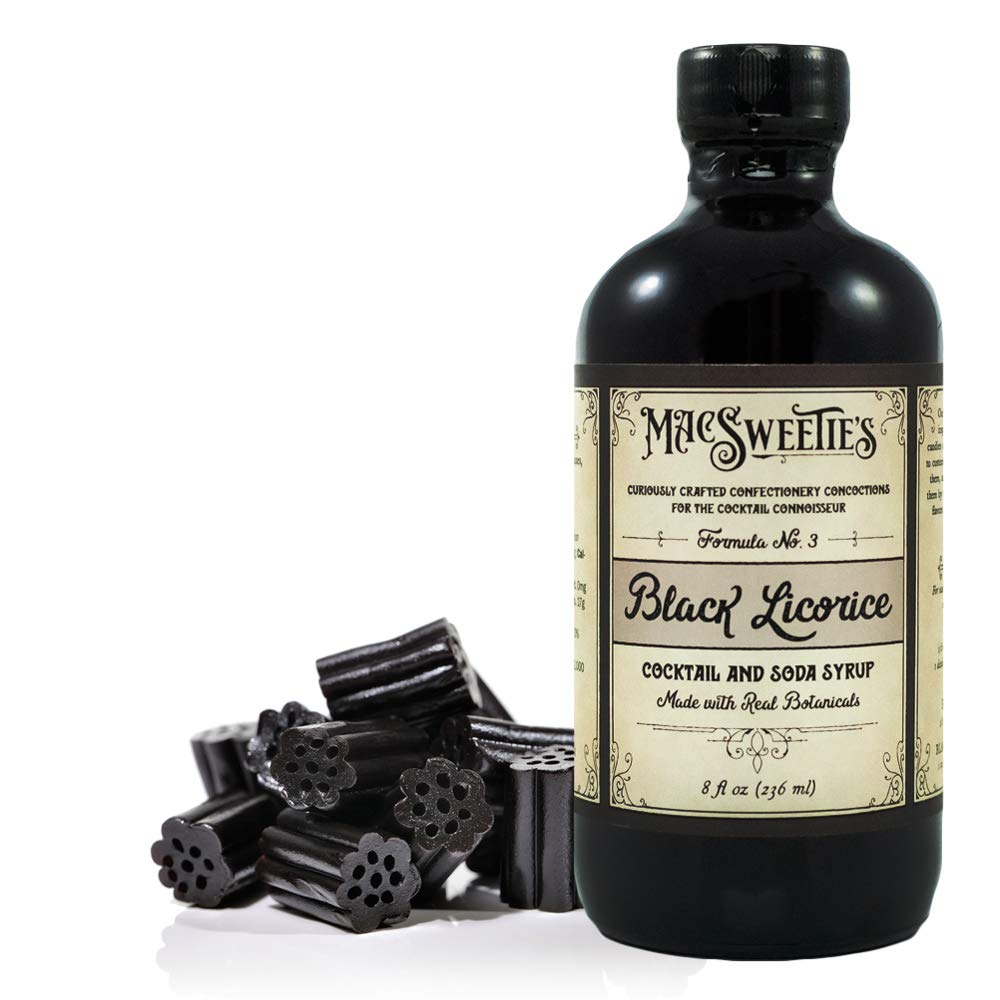 MacSweeties Cocktail Syrups - Black Licorice Flavor - 8 Fl Oz Bottle