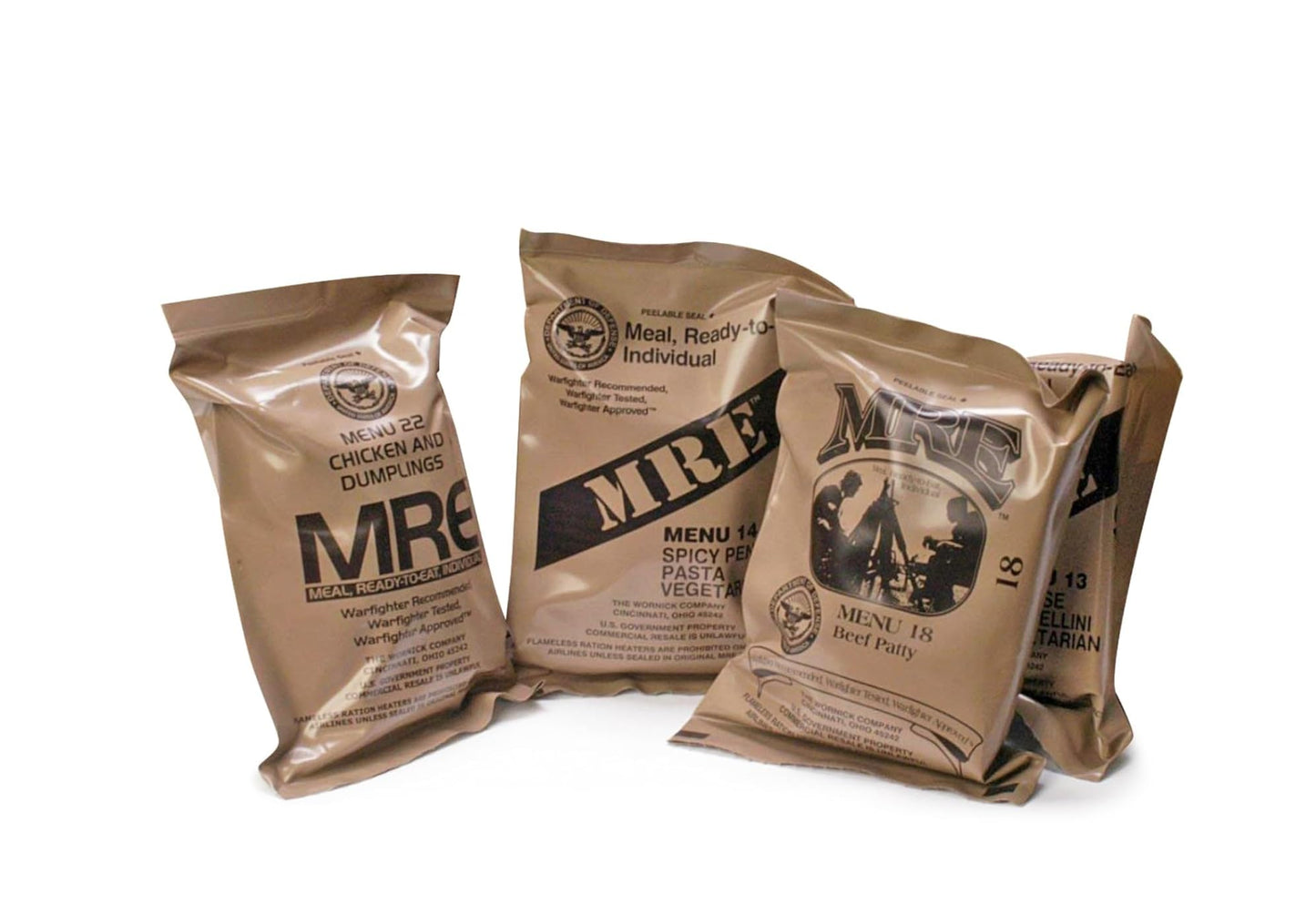 Wornick Mre Meals Ready To Eat, Emergency Food Supply, Survival Camping Outdoor 12 Pack Inspection 2025, 2026 Or Better (6 Meals (Random), 6, Count)