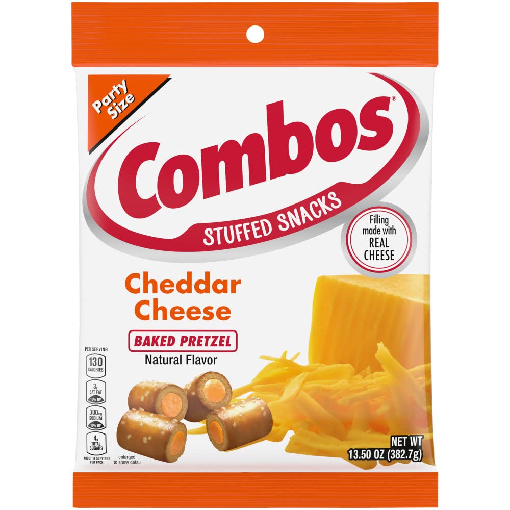 Combos Cheddar Cheese Baked Pretzel Snacks, 13.5 Oz. Bag, 13.5 Oz