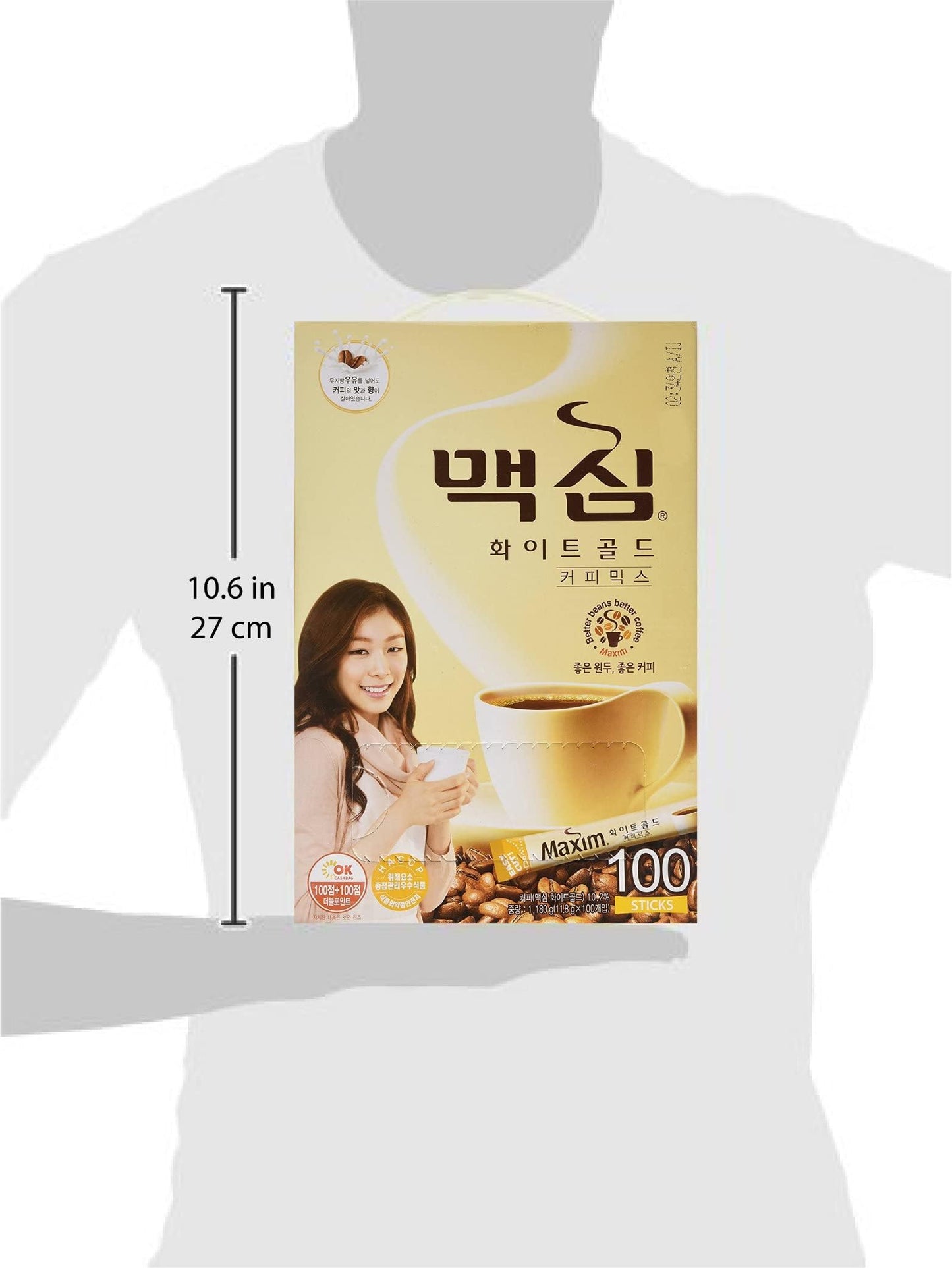 Maxim White Gold Instant Coffee - 100pks (Packaging May Vary)
