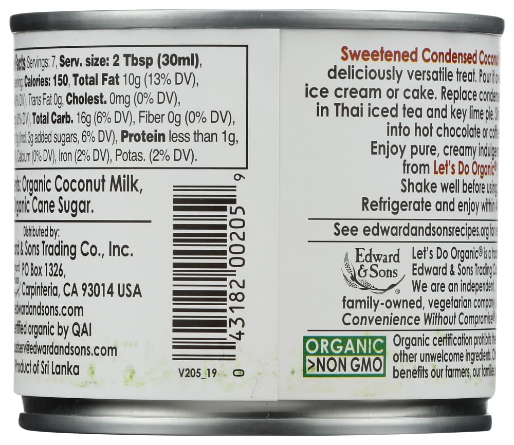 Lets Do Organics Milk coconut condensed Organic 7.4 oz