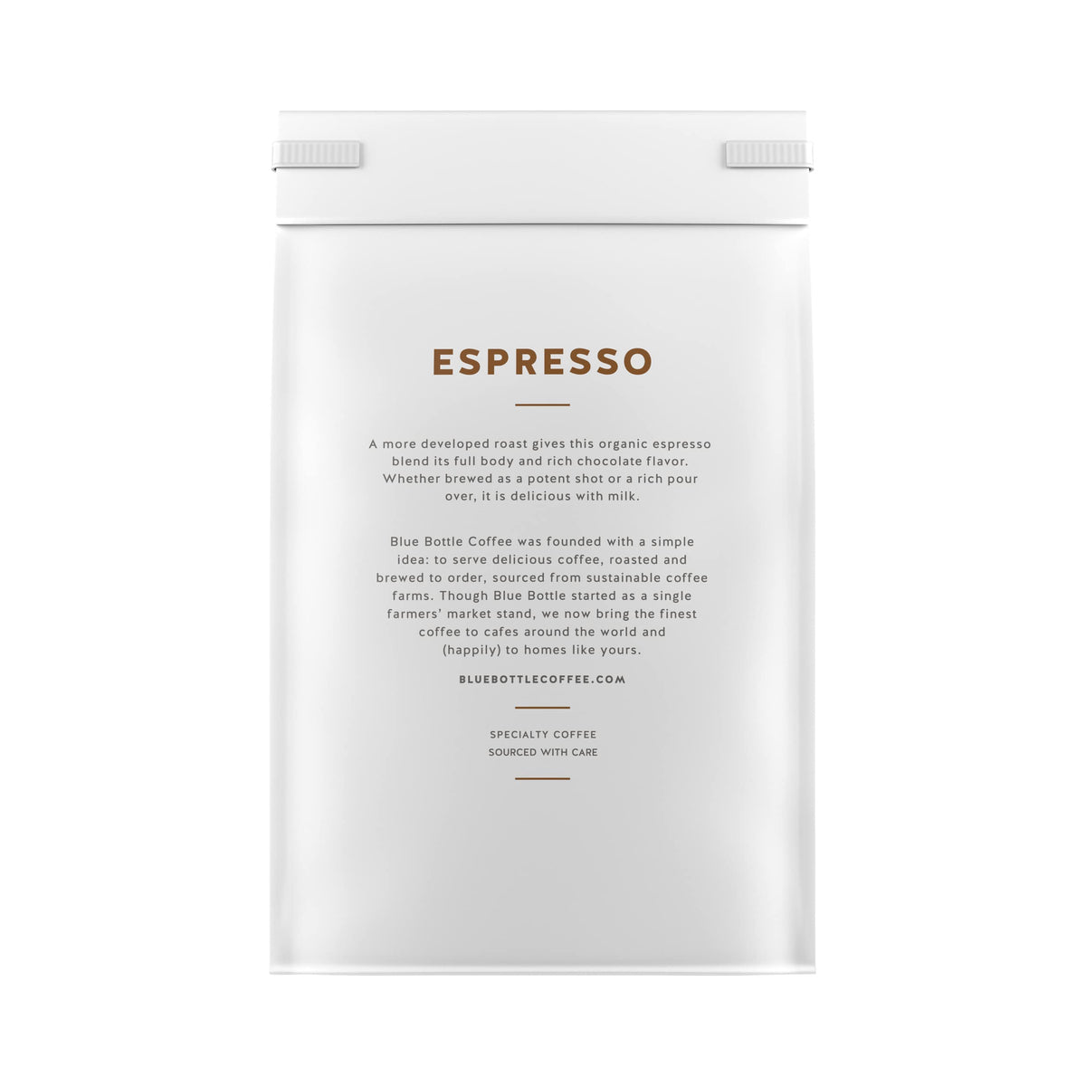 Blue Bottle Coffee Whole Bean Espresso Dark Roast 12 oz Bag Brown
