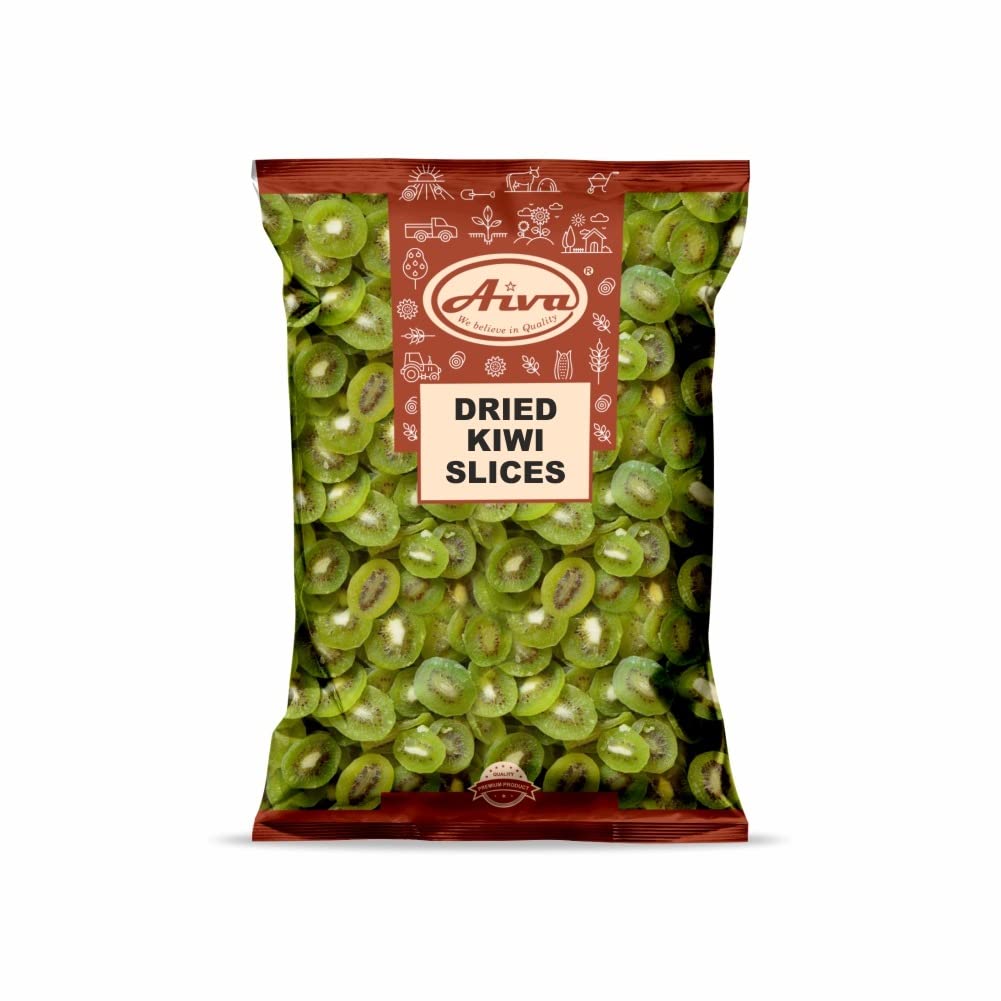 Aiva Dried Kiwi Fruit Slices | Kiwi Slices | Lightly Sweetened Snack for Baking, Cooking - 2 LB