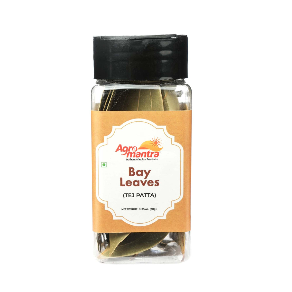 Agro Mantra Bay Leaves Whole 0.35 Oz (10G) Dried Bay Leaves  All Natural  Gluten Free  Energy Blend Free  No Sugar  Laurel Herbs For Cooking
