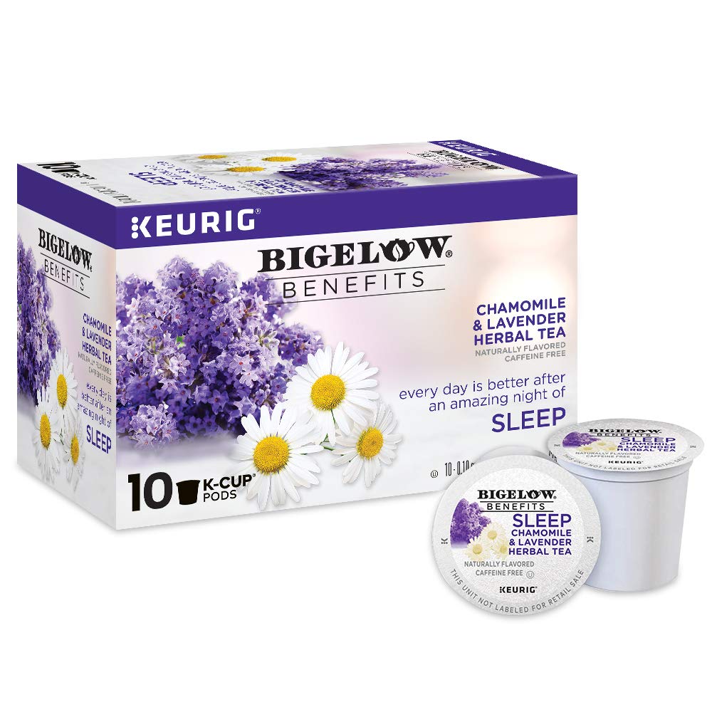 Bigelow Tea Benefits  Sleep Chamomile And Lavender Herbal Tea Keurig K-Cup Pods  Box Of 10  Energy Blend Free
