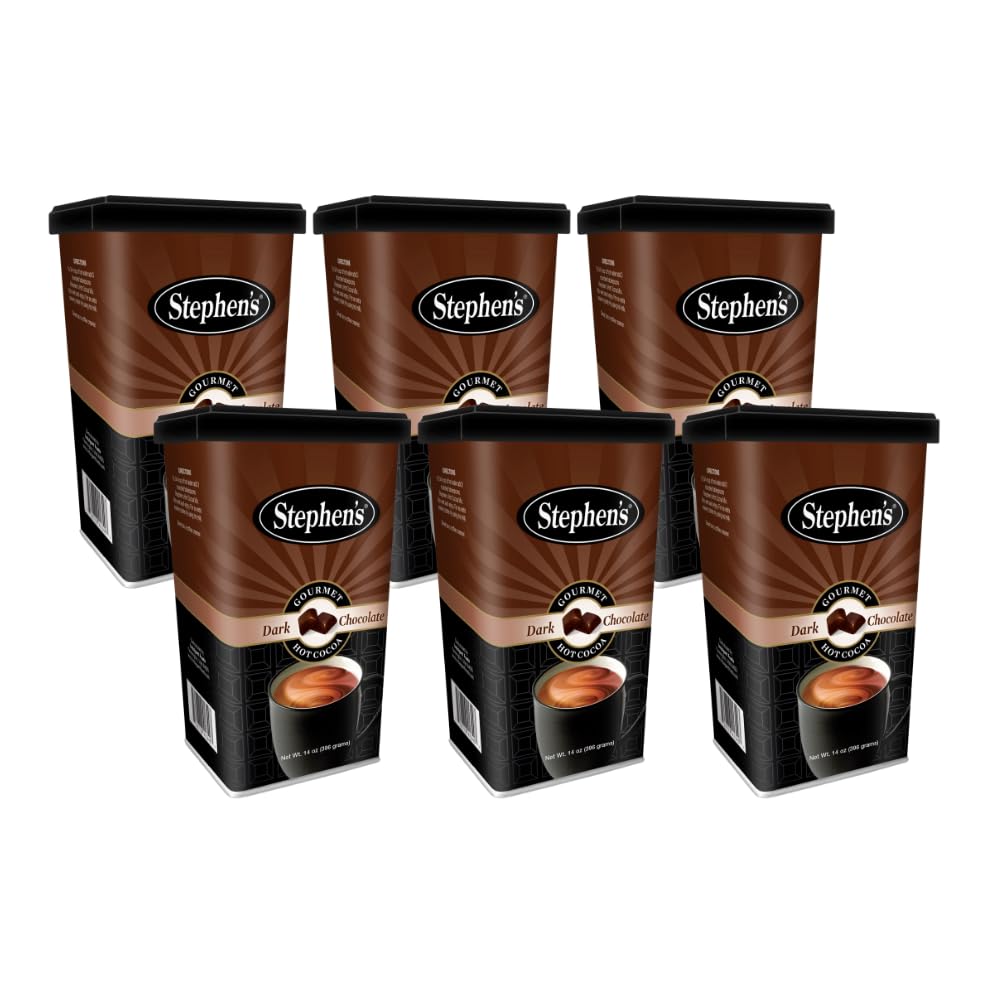 Stephen'S Gourmet Hot Cocoa, Dark Chocolate, 14 Oz (Pack Of 6)