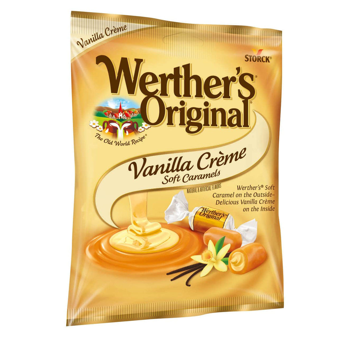 Werthers Original Soft Vanilla Crème Caramel Candy, 4.51 Oz Bags, Pack of 12