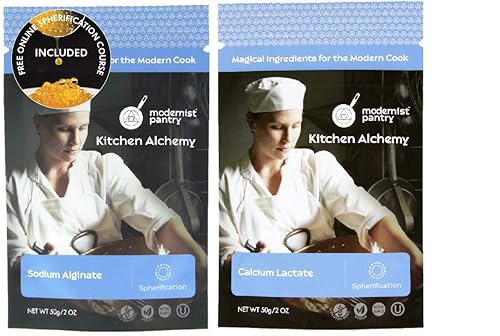 Sodium Alginate + Calcium Lactate Value Pack ⊘ Non-Gmo Vegan Ou Kosher Certified - 100G/4Oz (Bundle With 2 Items)