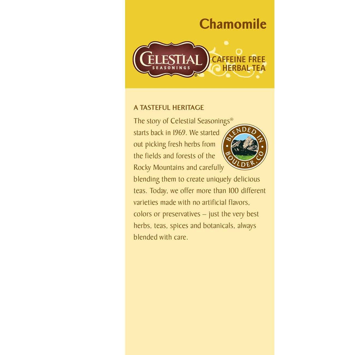 Celestial Seasonings Herbal Tea, Chamomile, 25 Count (Pack Of 6)