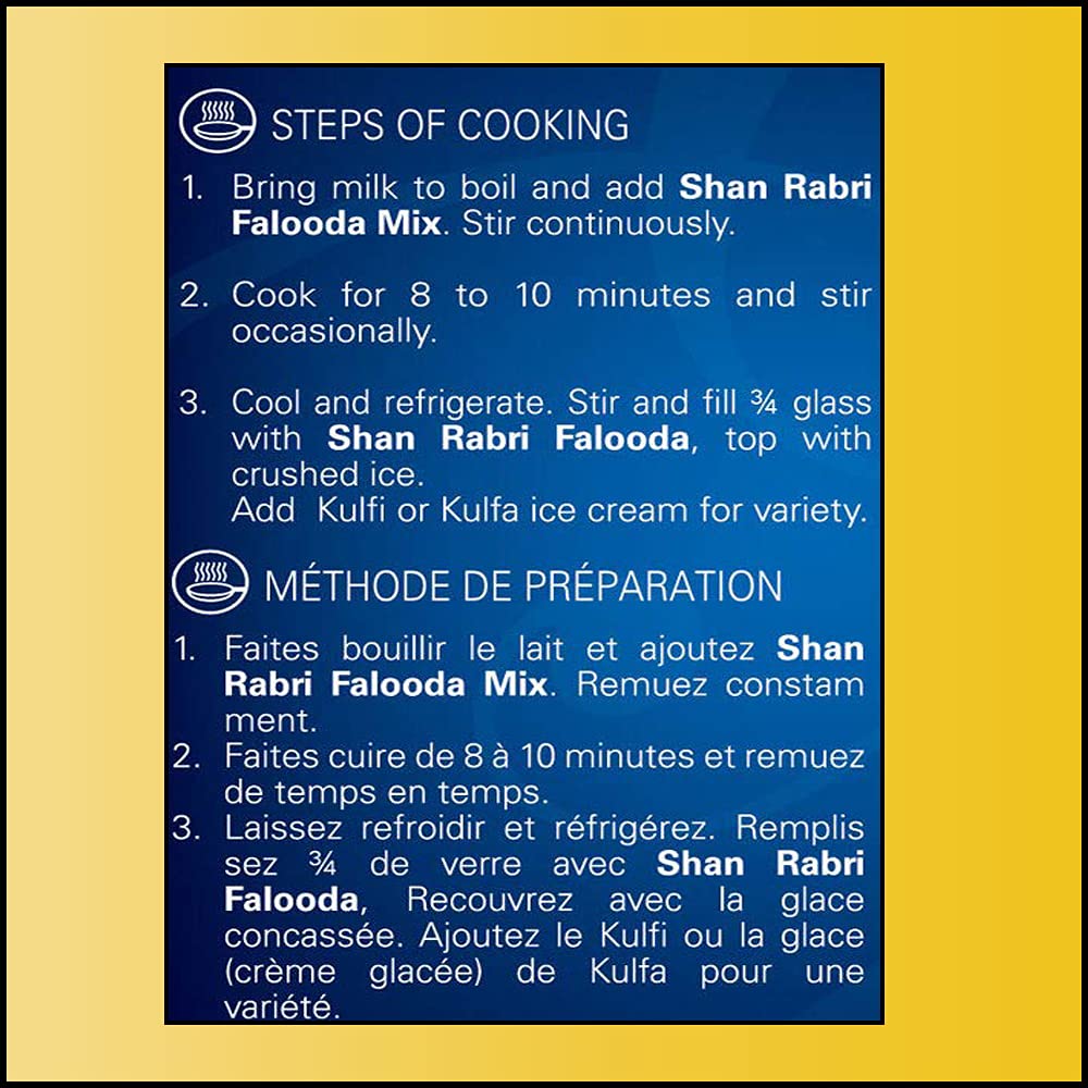 Shan Rabri Falooda Dessert Mix - Powder for Ice Cream & Milk Shakes, 3.5 oz (100g), Vegetarian, Airtight Packaging