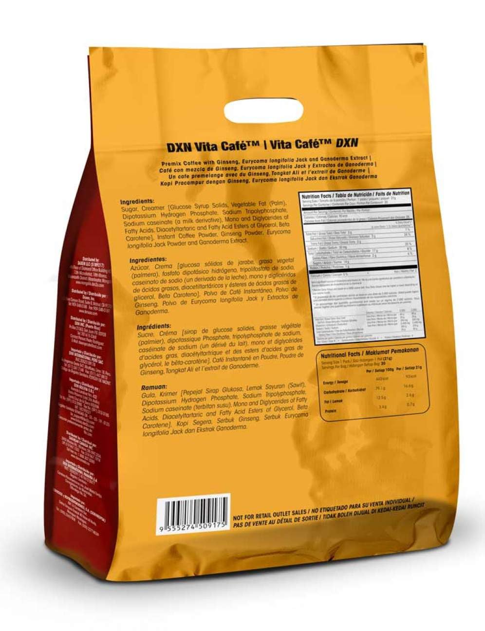 Limitedbonusdeal Dxn Vita Cafe 6 In 1 Coffee 20 Sachets (1 Pack)