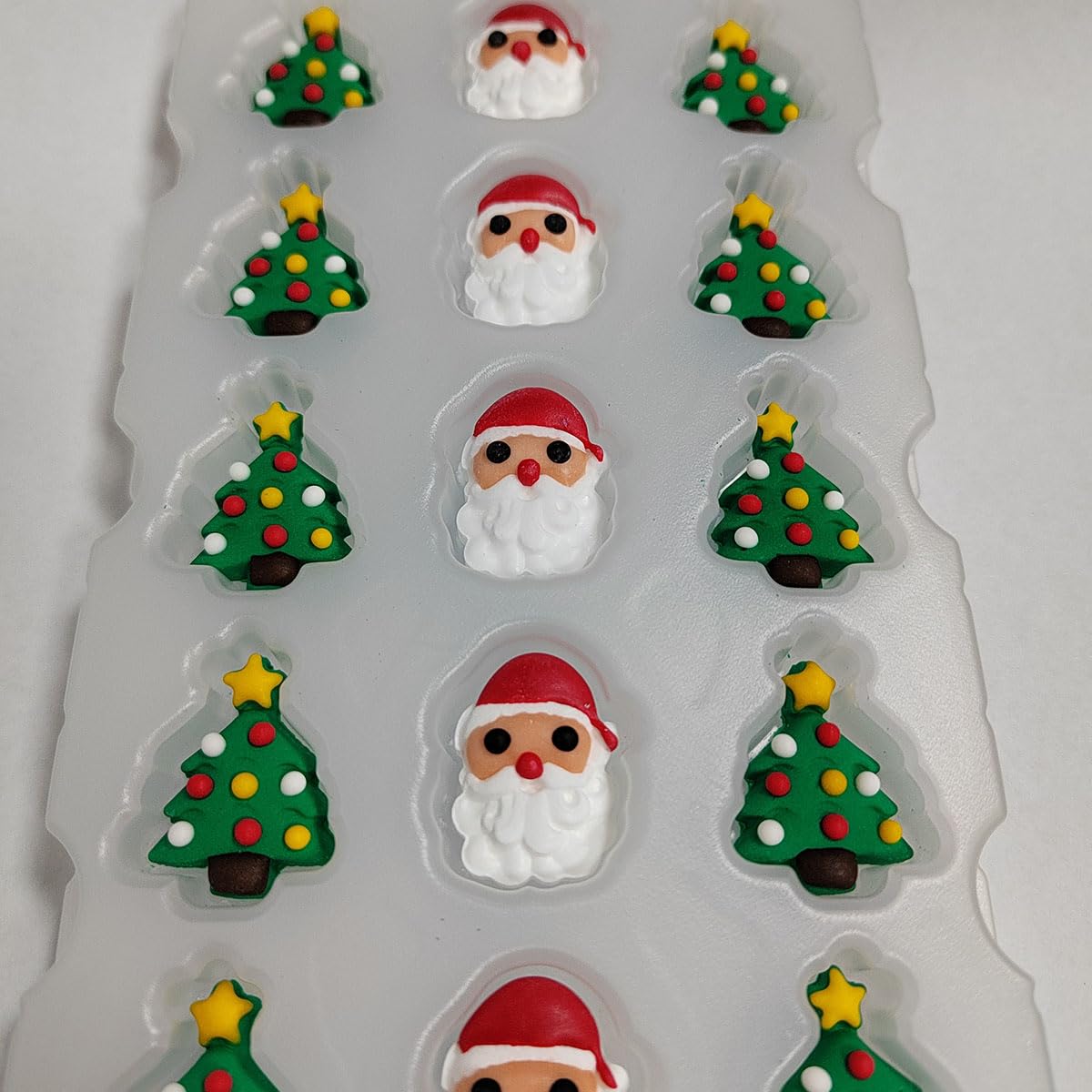 Edible Christmas Sprinkles For Cake Decorating, Edible Santa Claus Christmas Tree Cupcake Toppers For Cake, Cookies, Cupcakes, Baking, Ice Cream Desserts Supplies