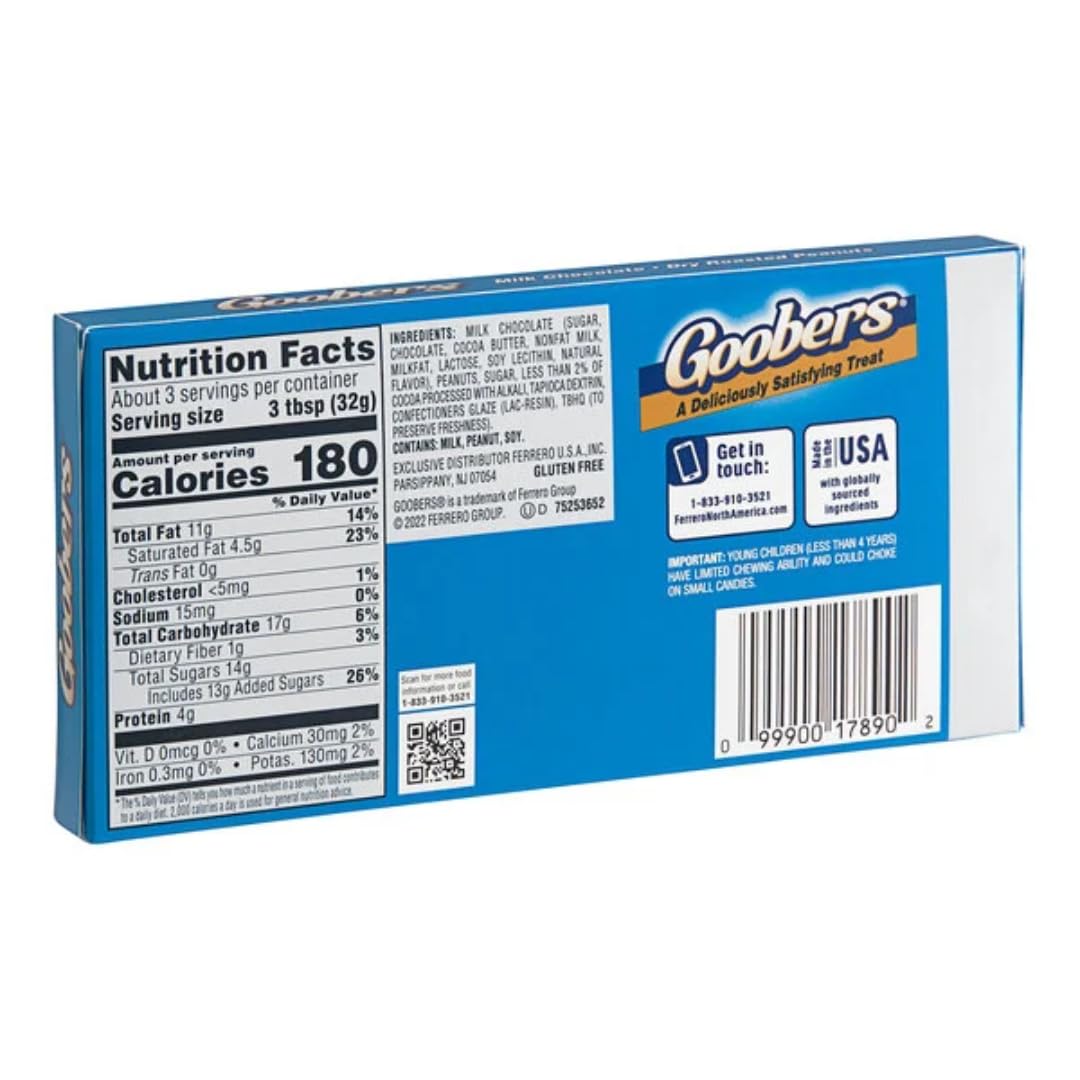 LYZAS SWEETS &   Classic Candy Movie Theater Box Gift Packs, Pack of 3, Goobers
