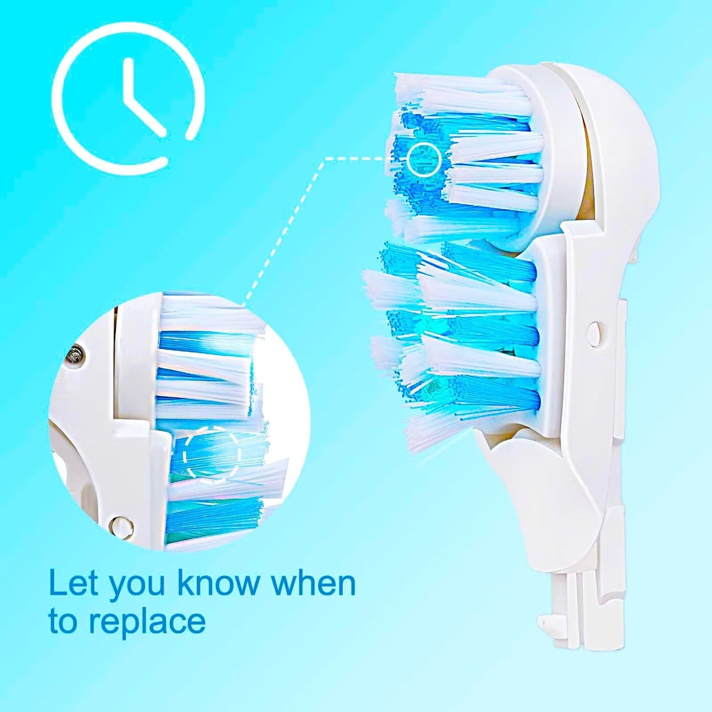 Sensitive Replacement Electric Replacement Toothbrush Heads (4 Count) Dual Clean Rotating Sets Compatible With Braun Oral B Cros