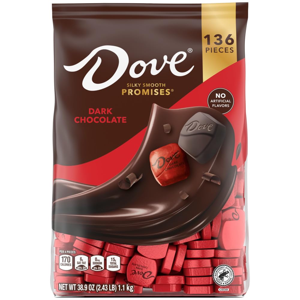 DOVE PROMISES Dark Chocolate Candy  136 Ct Bulk Bag