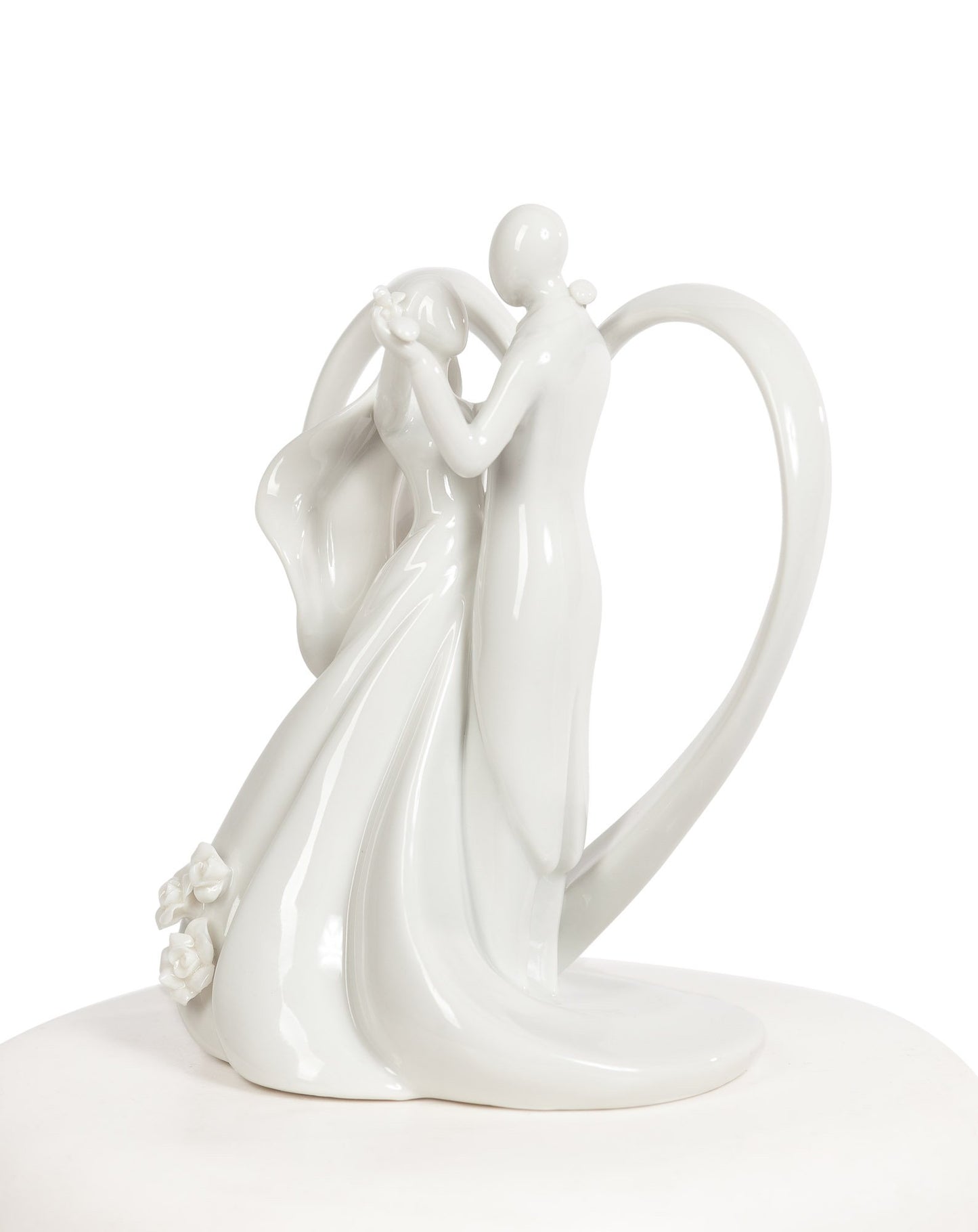 Wedding Collectibles Stylized Dancing Heart Wedding Cake Topper