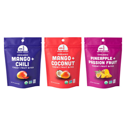 Mavuno Harvest Organic Fruit Snacks - Chewy Fruit Bites - Fiber-Rich & Healthy Food for Kids & Adults - Ethically Sourced, Non-G