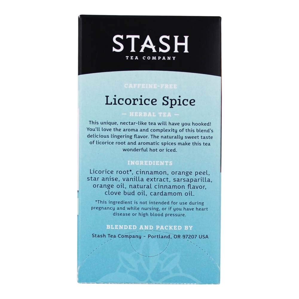 Stash Tea Tea,Herbal,Licorice Spice, 20 Bag, 1.2 Oz