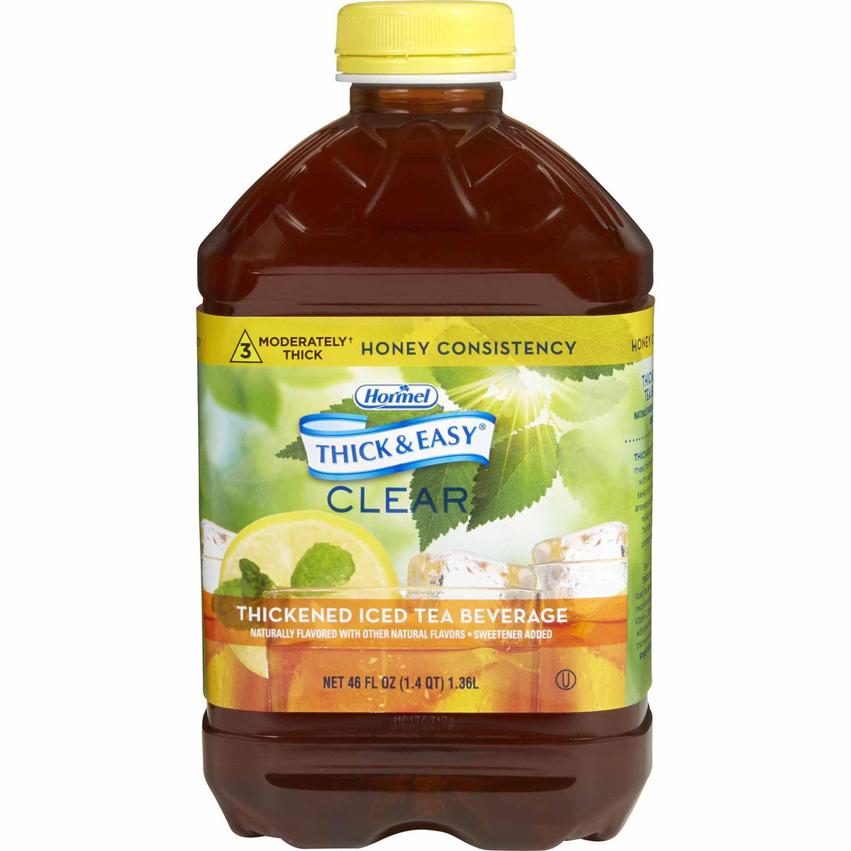Thick & Easy Thickened Iced Tea, IDDSI Level 3 Ready-to-Drink Thickened Beverage for Swallowing Support, Moderately Thick Honey 