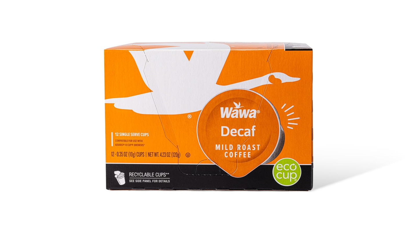 WAWA Decaf Mild Roast Coffee Pods, 12 Count Box, Single Serve