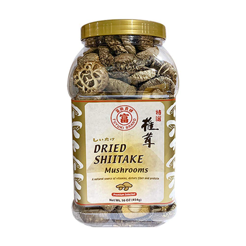 FUYUKI Dried Shiitake Mushrooms, Premium Grade AAA, 16 oz, Natural, Dehydrated, 1 Pound