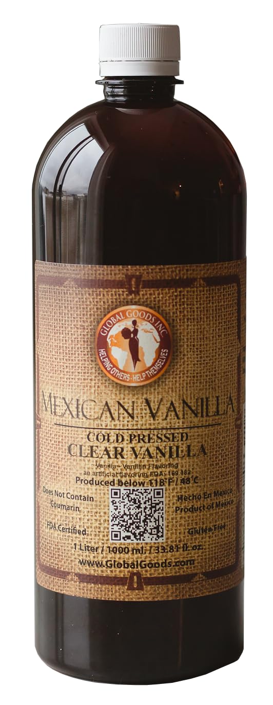 Pure Mexican Vanilla (Clear 1 liter  33.81 fl oz)