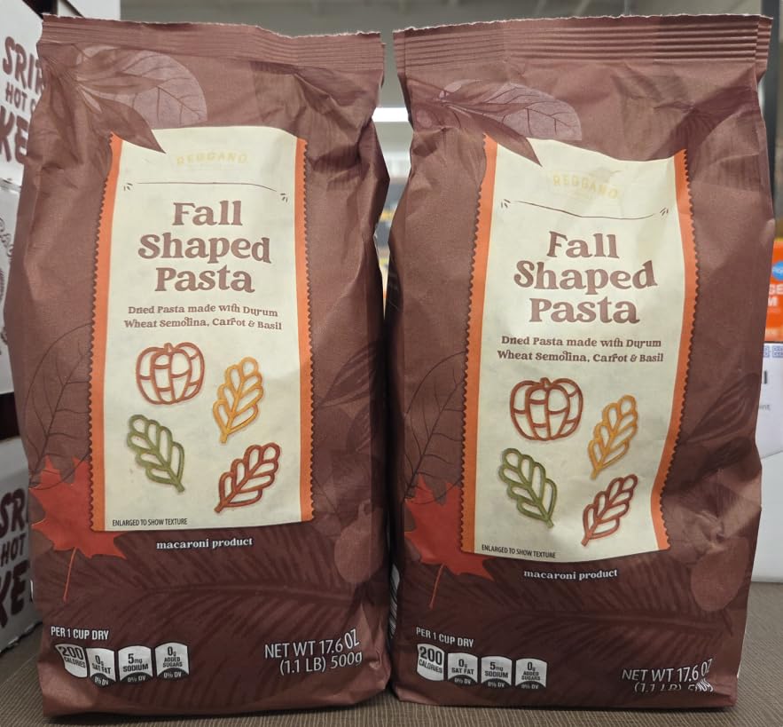 Regganno Fall Shaped Pasta Macaroni Product 17.6oz 500g (Two Bags)