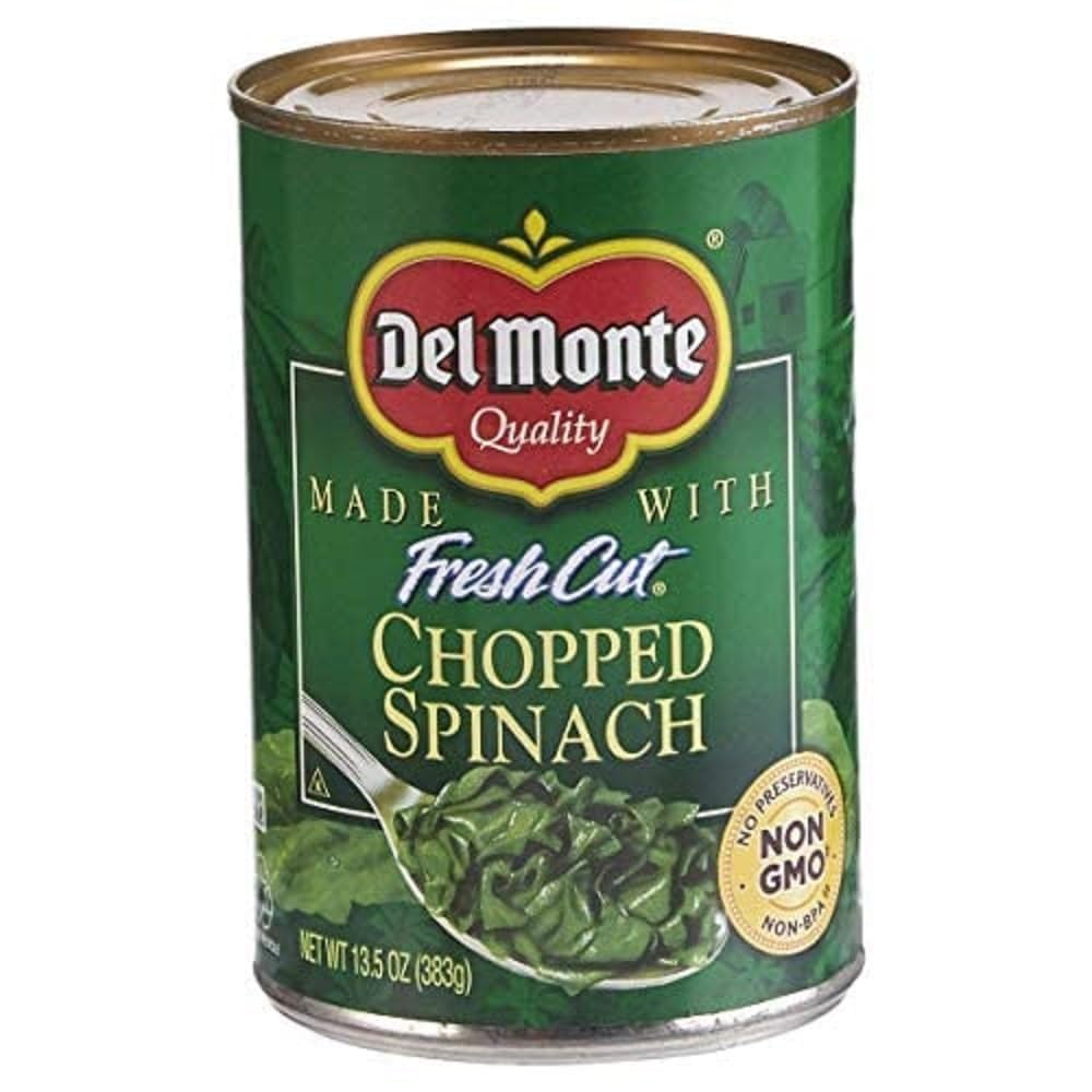 Del Monte Canned Fresh Cut Chopped Spinach  13.5 Ounce (Pack of 12)