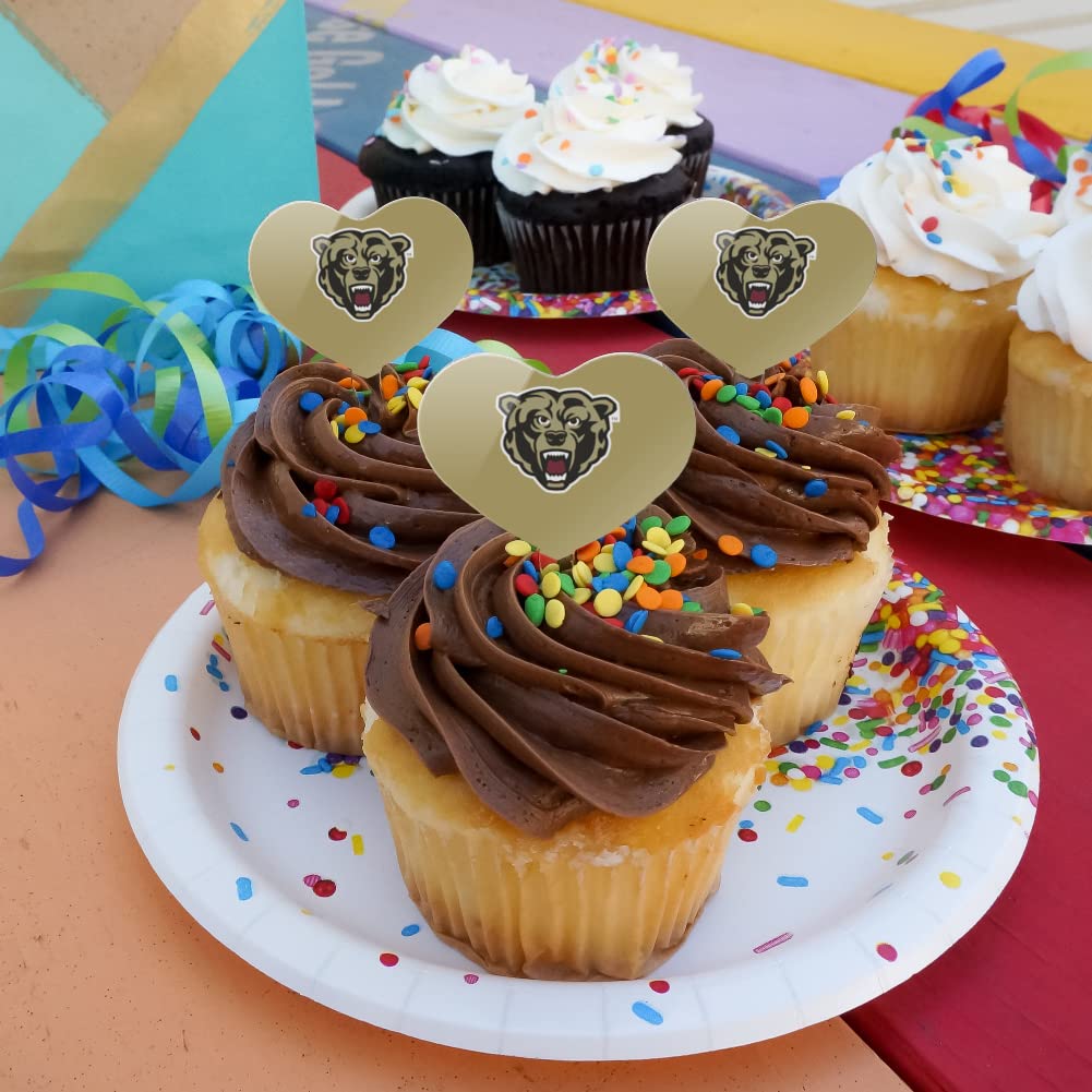 GRAPHICS & MORE Cupcake Picks Set of 6, Acrylic, Kutztown University, Model CUPCAKE.HEART.CLCKUT.Z007528