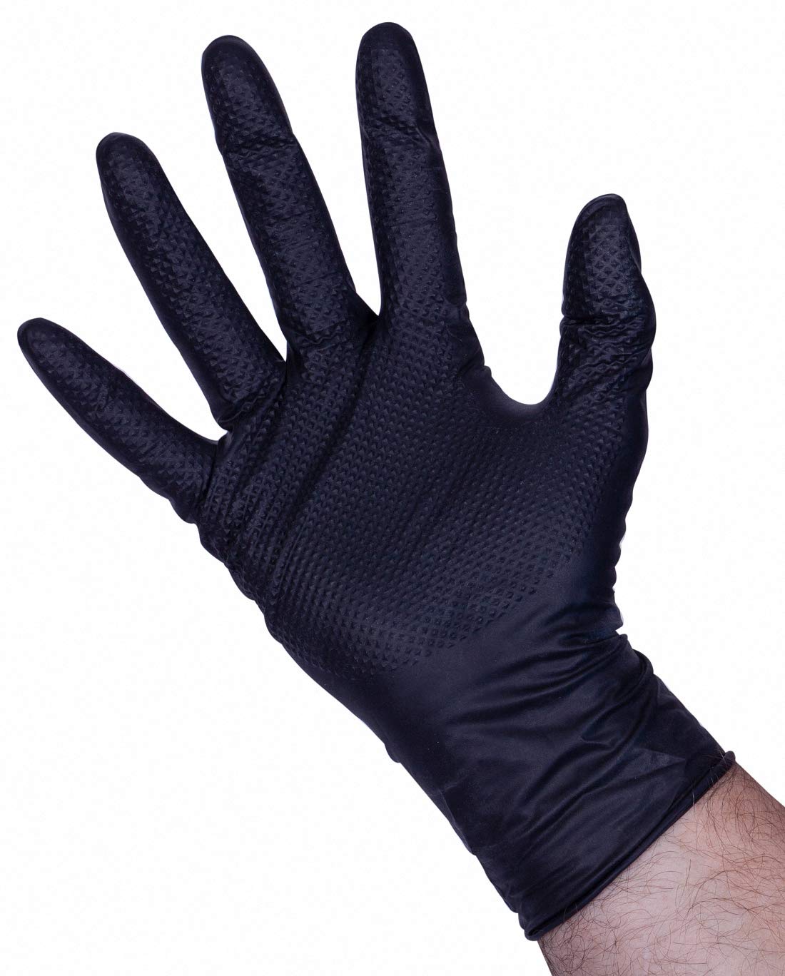 Premium Guard - Nitrile Gloves Heavy Duty 8 Mil Disposable, Powder Free, Black, 50 Gloves Per Box (X-Large)