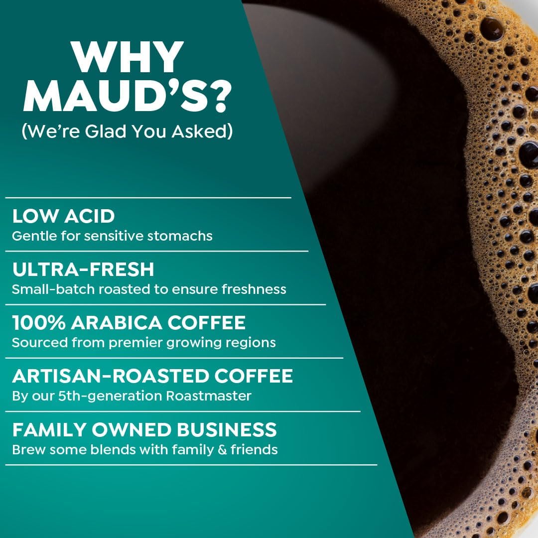Mauds Espresso Roast Coffee Pods  50ct  Dark Roast Coffee in Recyclable Single Serve Pods - 100% Arabica Coffee  Compatible with Keurig K Cups Maker