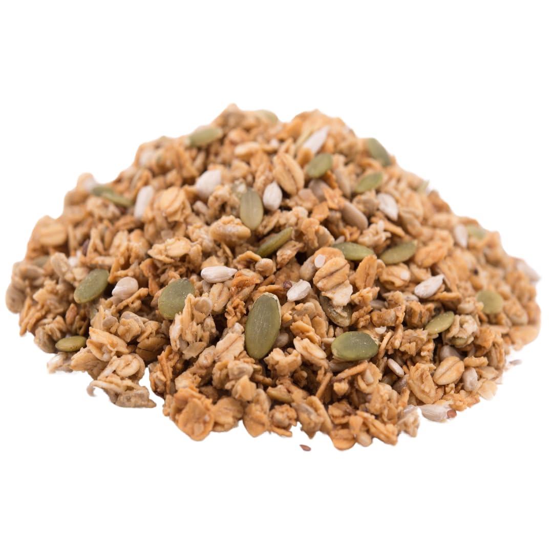 Gerbs Super 5 Seed Granola, 2 Lbs - Top 14 Food Allergy Free & Non Gmo - Keto Safe &Unsulfured - Pumpkin, Sunflower, Chia, Hemp, Flax Seeds