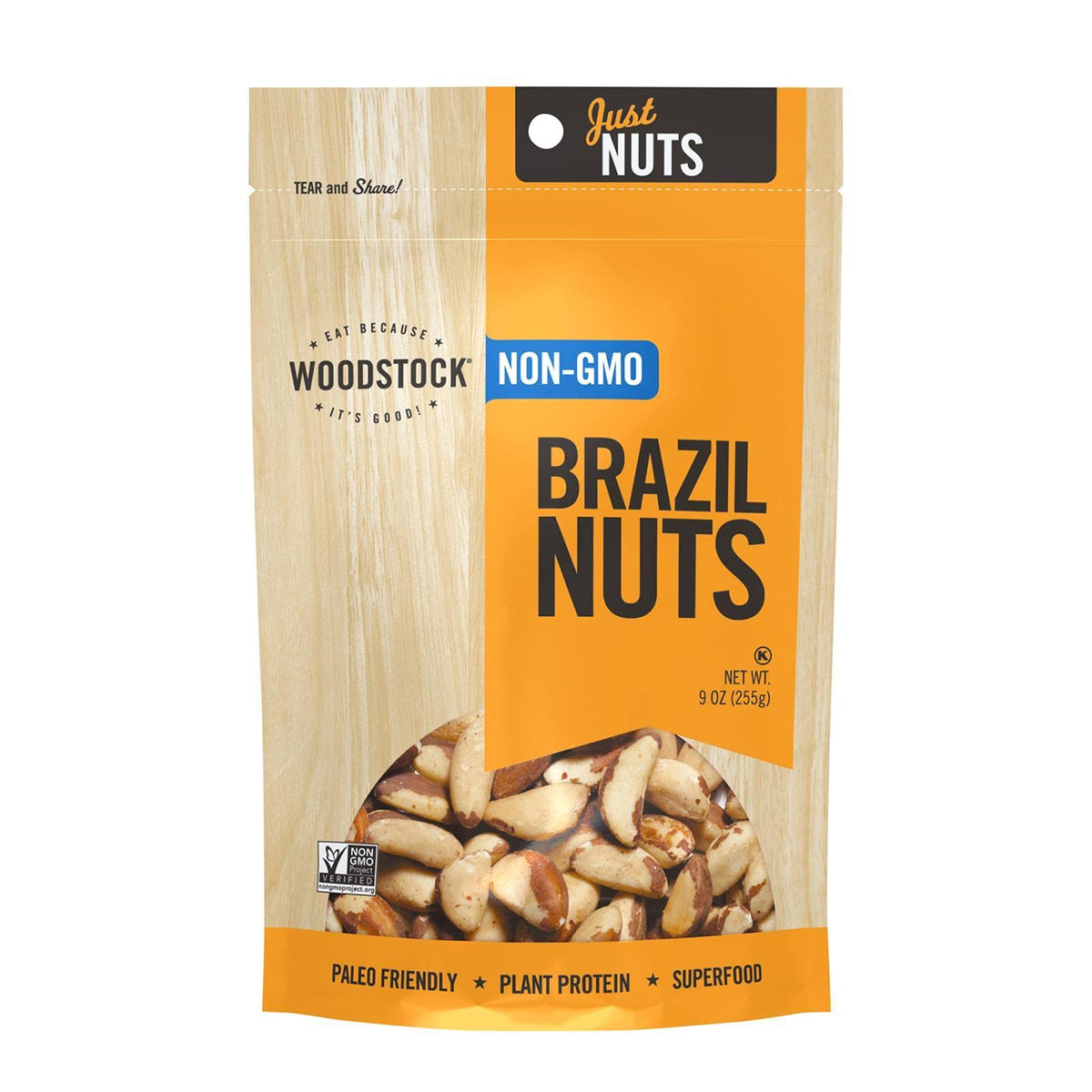 Woodstock Natural Brazil Nuts, 9 Ounce
