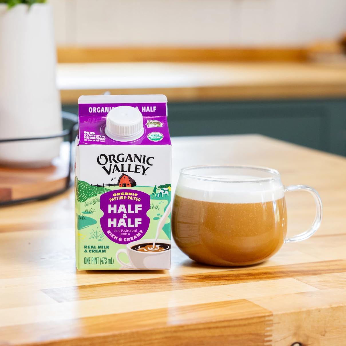 Organic Valley Half & Half, 16 fl oz