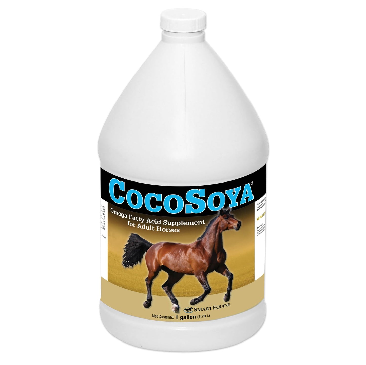 SmartEquine CocoSoya Oil | Oil for Skin and Coat | Contains Soybean and Coconut Oil for Overall Coat Shine and Horse Health | Nourishing Fatty Acids for a Lustrous Appearance | 1 Gallon