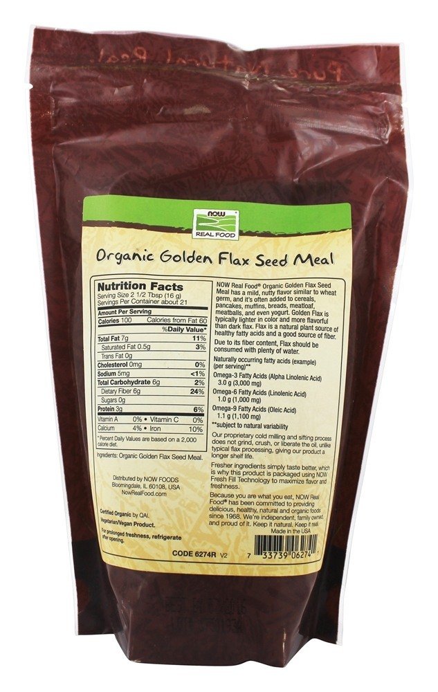 Golden Flax Seed Meal Organic Non-Ge 12 Ounces