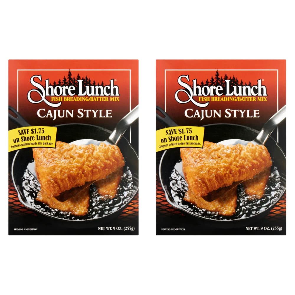 Shore Lunch Fish Breading Batter Mix, Cajun Style (9 Ounce (Pack of 2))