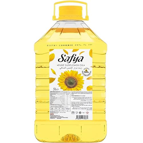 Safya - 100% Pure Sunflower Oil, (5 L) 169 Fl Oz