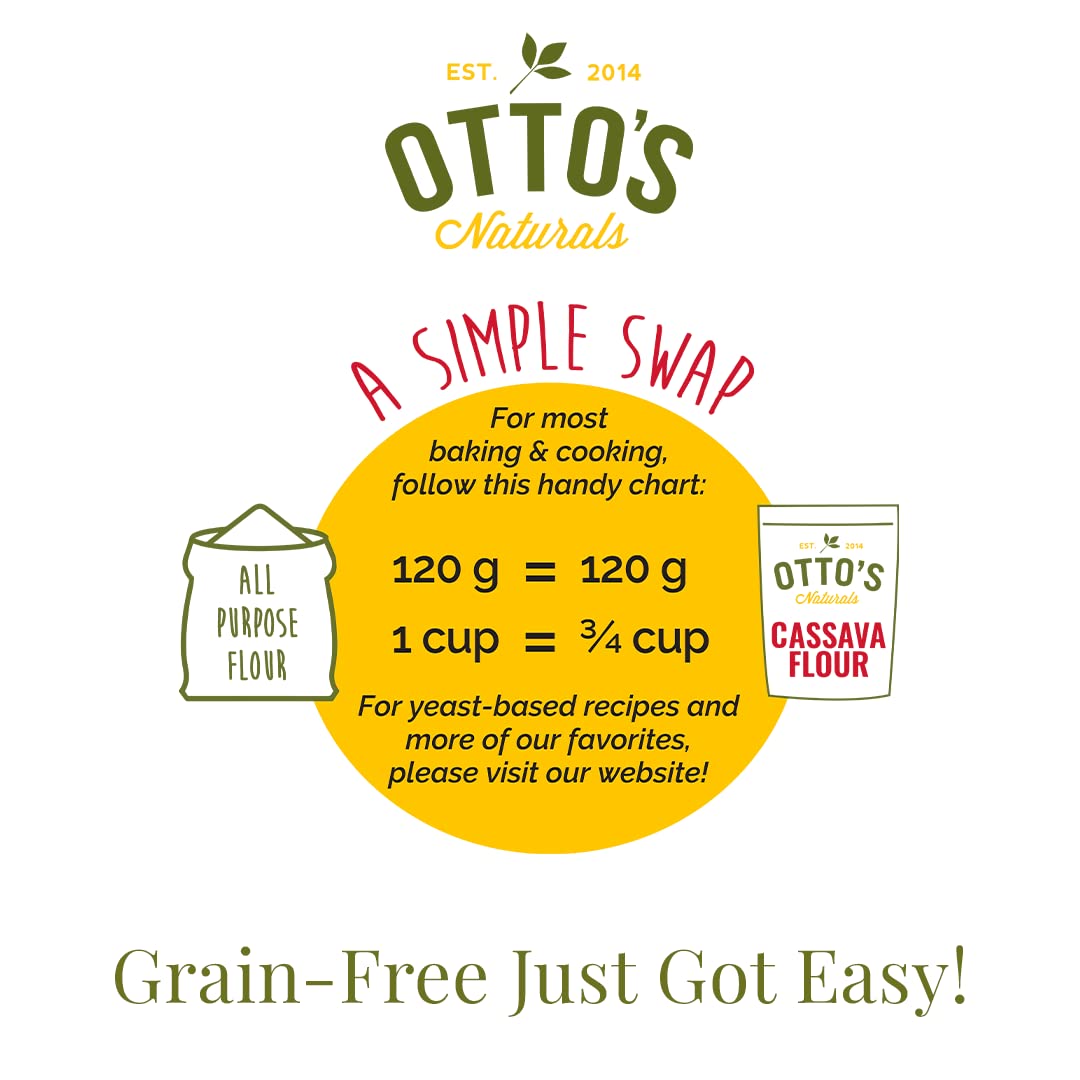Otto'S Naturals Cassava Flour, Gluten Free And Grain-Free Flour For Baking, Certified Paleo & Non-Gmo Verified, Made From 100% Y