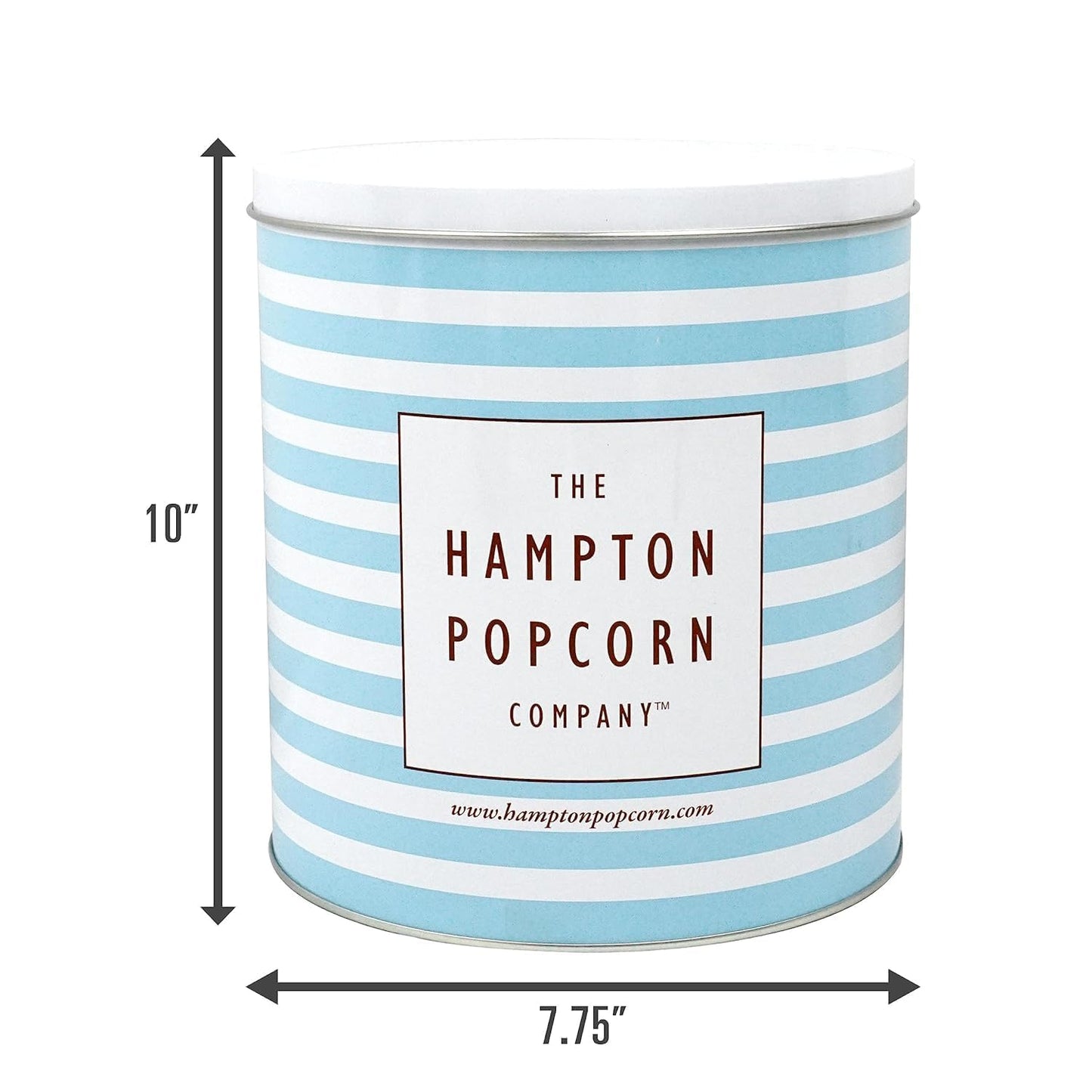 White Chocolate Birthday Cake With Nonpareils Tin, 26 Ounce (1 Gallon Tin), Birthday Gifts, The Hampton Popcorn & Candy Company