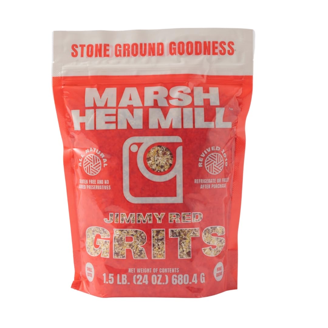 Marsh Hen Mill Jimmy Red Grits Pure, Gluten Free Old Fashioned Stone Ground Grits | No Preservatives | Natural Authentic Souther