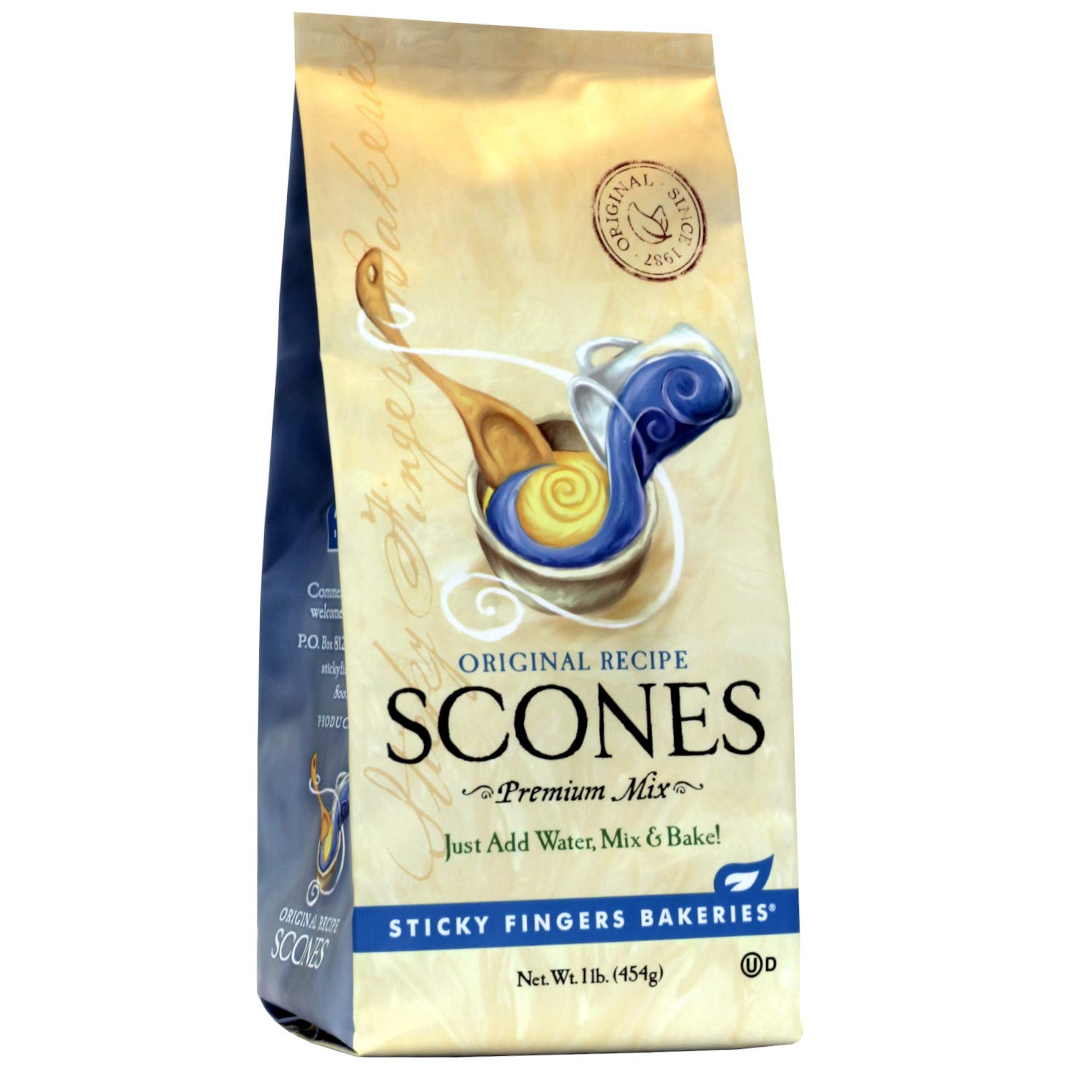 English Scone Mix, Original Flavor By Sticky Fingers Bakeries – Easy To Make English Scones Fresh Baked, Makes 12 Scones (1Pk)