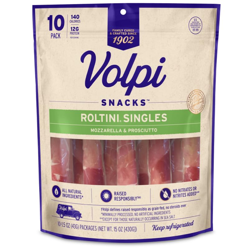 Generic Roltini Mozzarella & Prosciutto Snacks, 10 Pack, 15 oz, 1.5 Ounce Each
