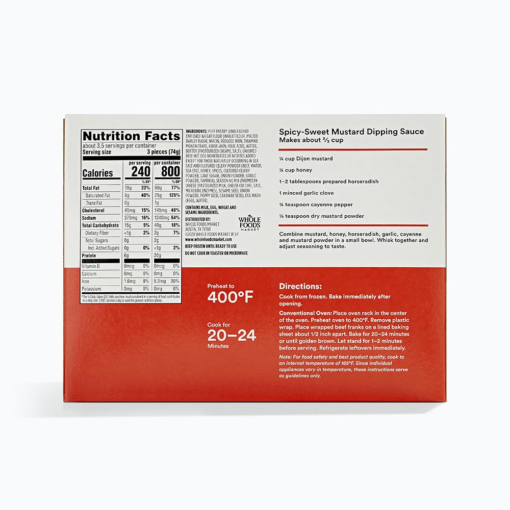 365 Everyday Value Everything Pastry Mini Uncured Hot Dogs, 10 ct (frozen)