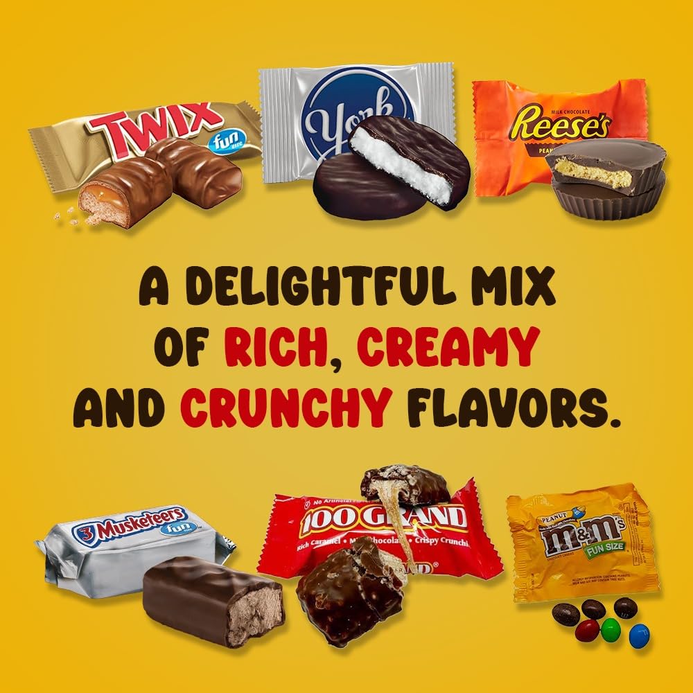 Chocolate Gift Box, Chocolate Candy Variety Pack, Assorted Bulk Chocolate Mix - Individually Wrapped Party Chocolate Assortment