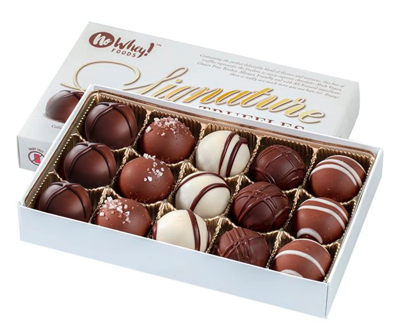 Vegan, Gluten Free, Nut Free | Gourmet Chocolate Truffle Collection (15 Pieces) | Dairy Free, Soy Free, Sesame Free | Allergy Fr