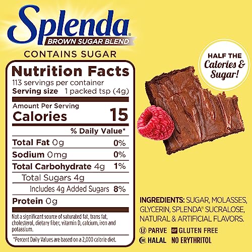 SPLENDA Brown Sugar Blend for Baking, 1 Pound Bag (Pack of 2)
