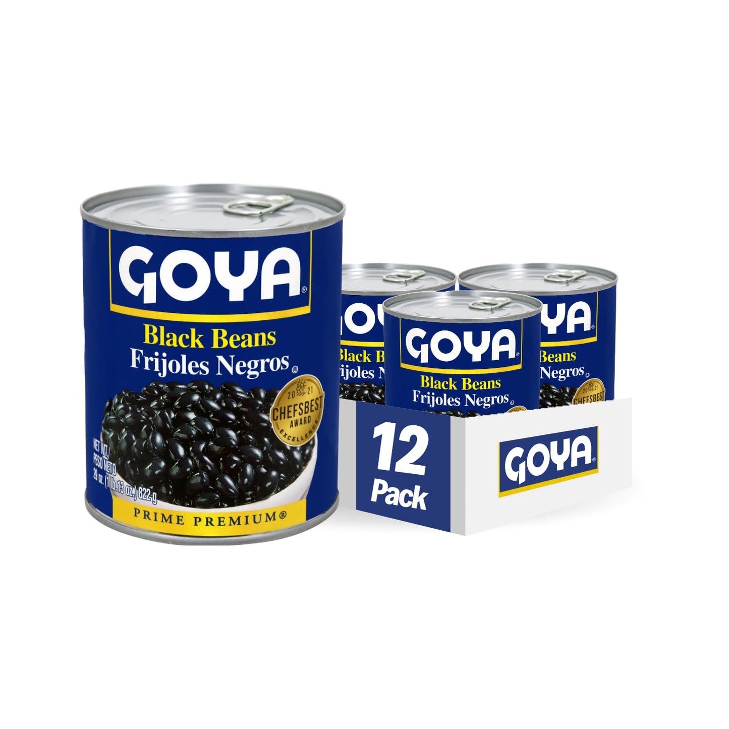 Goya Black Beans, 29 Ounce, Pack of 12, Natural, 1.81 Pound, Model VC-a3-54322