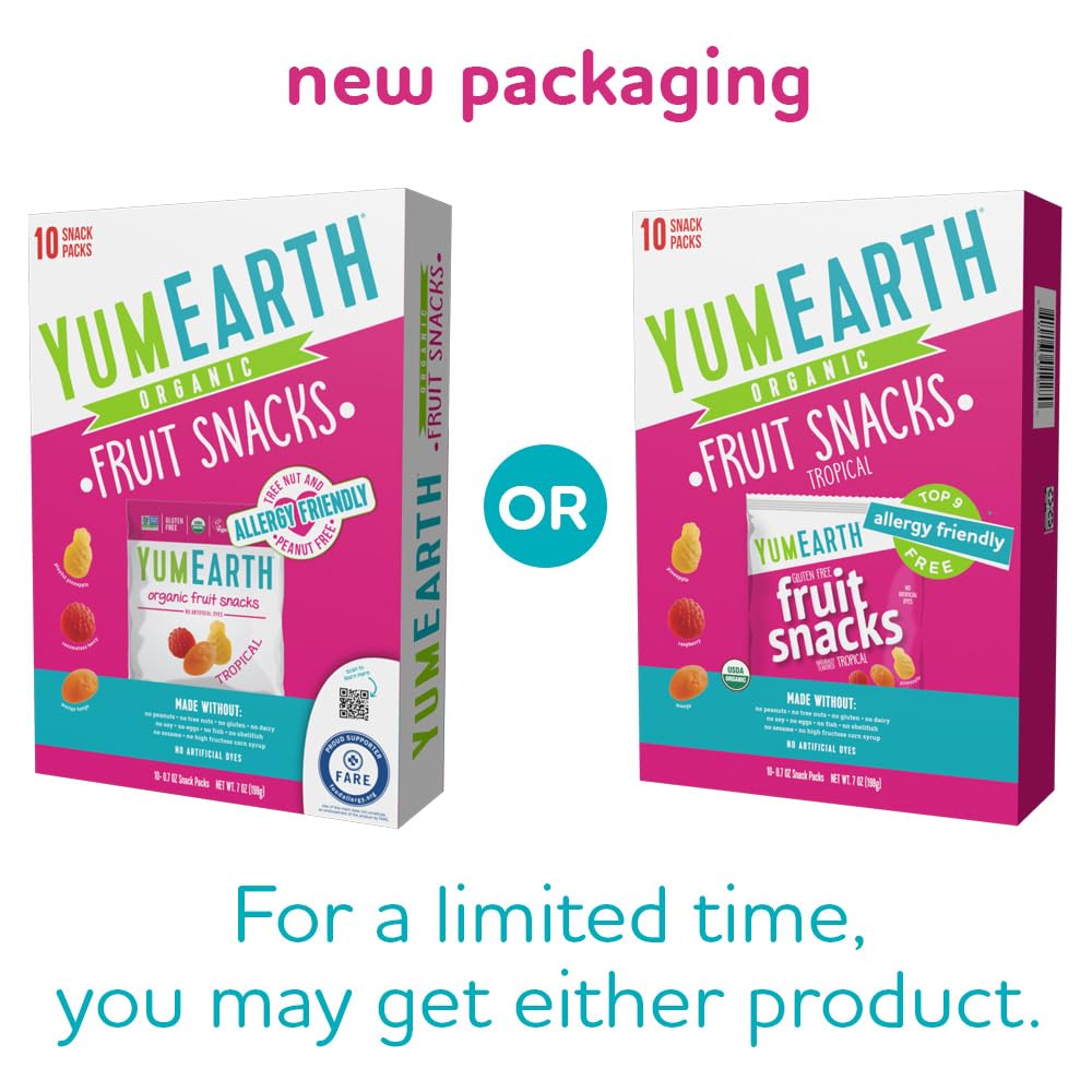 Yumearth Organic Tropical Fruit Snacks, 0.7 Ounce (Pack Of 10)